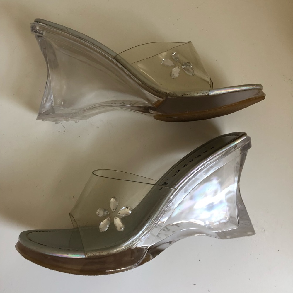 Clear and funky wedges
